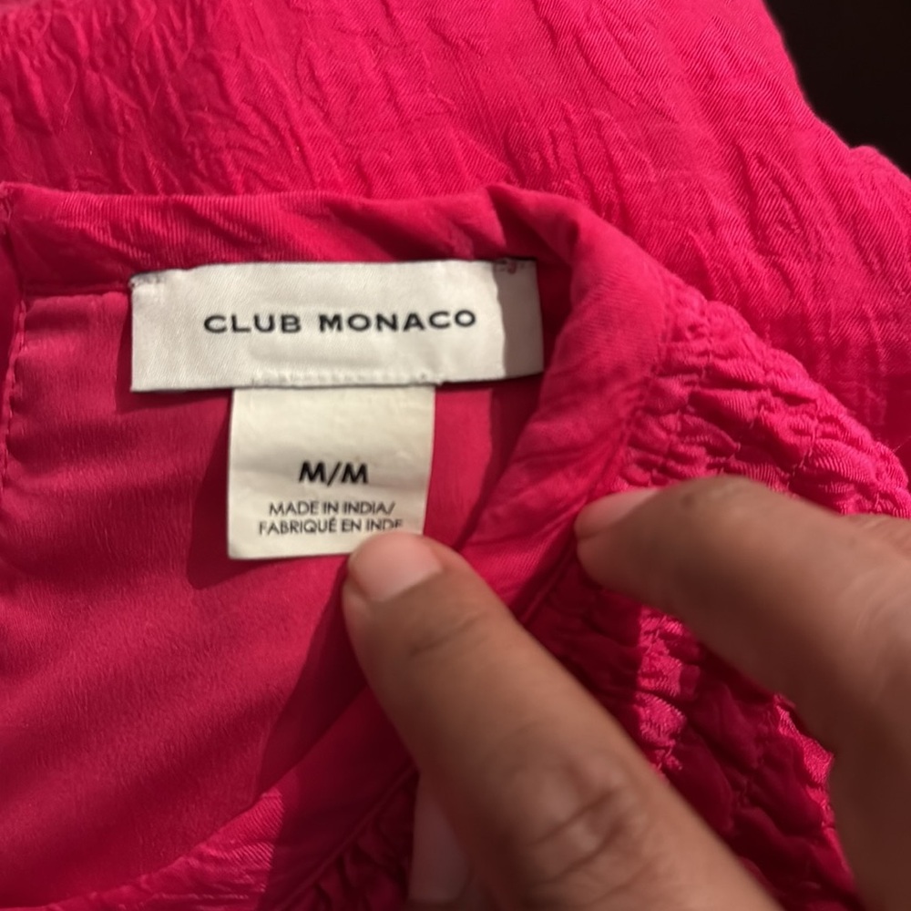 CLUB MONACO | Fuschia Pink Balloon sleeve dress - Picture 5 of 8